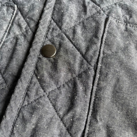 AG Adriano Goldschmied Quilted Vest Mens Gray Snap Front Collared Size L - Picture 8 of 10